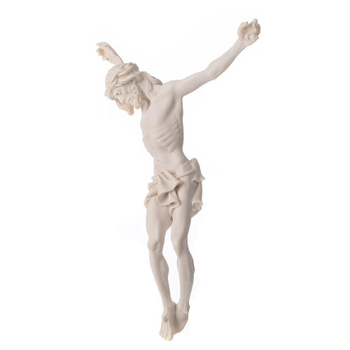 Christ's body 37 cm in marble dust finished in neutral white 3