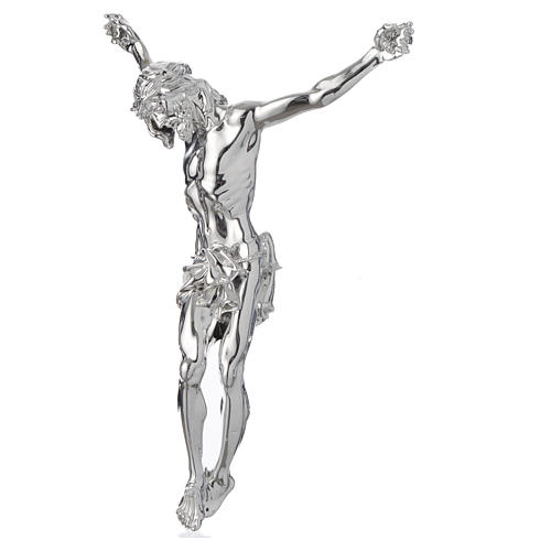 Cuerpo de Cristo Crucifijo polvo de mármol acabado color plata 2
