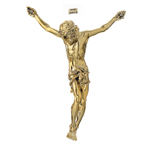 Cuerpo de Cristo de polvo de mármol acabado color oro 1