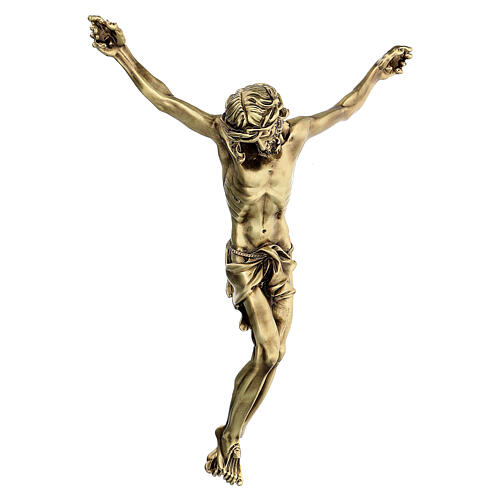 Christ's body marble dust finished in bronze 4
