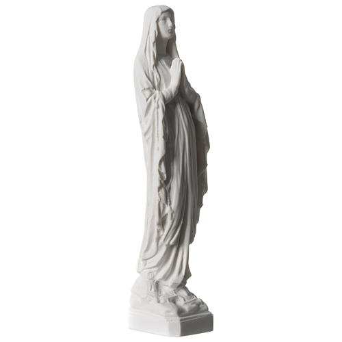 Madonna di Lourdes 22 cm statua in polvere di marmo 3