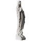 Our Lady of Lourdes white marble composite statue 8.5 inches s3