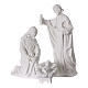 Presepe completo 30 cm polvere di marmo 7 pz s2