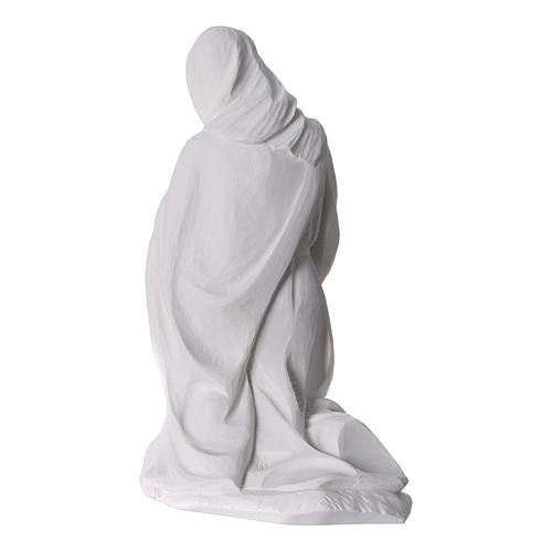 Complete Nativity set of 7 pieces in Carrara marble dust, 30cm 10