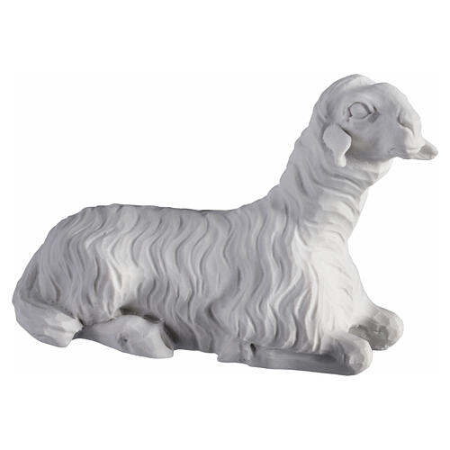Complete Nativity set of 7 pieces in Carrara marble dust, 30cm 10