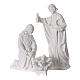 Complete Nativity set of 7 pieces in Carrara marble dust, 30cm s2