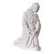 Complete Nativity set of 7 pieces in Carrara marble dust, 30cm s4