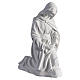 Complete Nativity set of 7 pieces in Carrara marble dust, 30cm s4