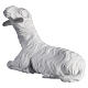Complete Nativity set of 7 pieces in Carrara marble dust, 30cm s9