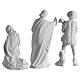 Complete Nativity set of 7 pieces in Carrara marble dust, 30cm s11