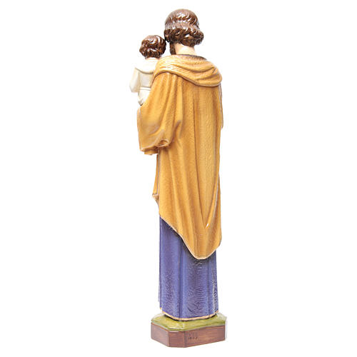 Heiliger Josef 65 cm hoch aus Marmor farbig gefasst 3
