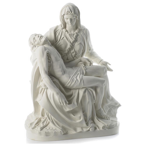 Statue Pietà poudre de marbre 70 cm 4