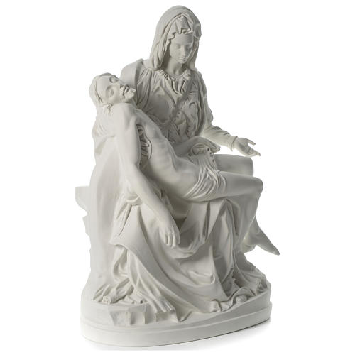 Statue Pietà marbre synthétique 100 cm 4