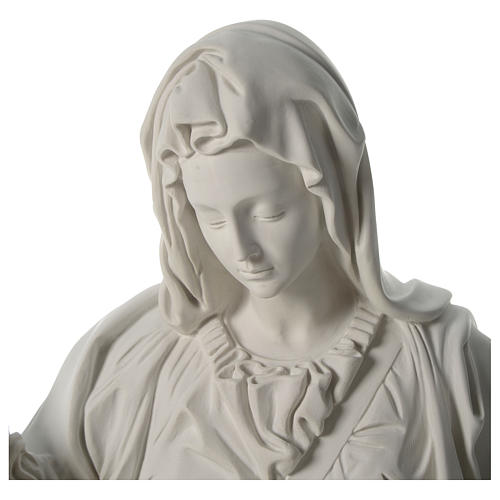 Pieta white marble statue 39 inc 2