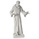 Saint Francis holding doves in synthetic marble 80 cm s1