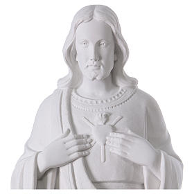 Sacred heart of Jesus in Carrara mable dust 62 cm