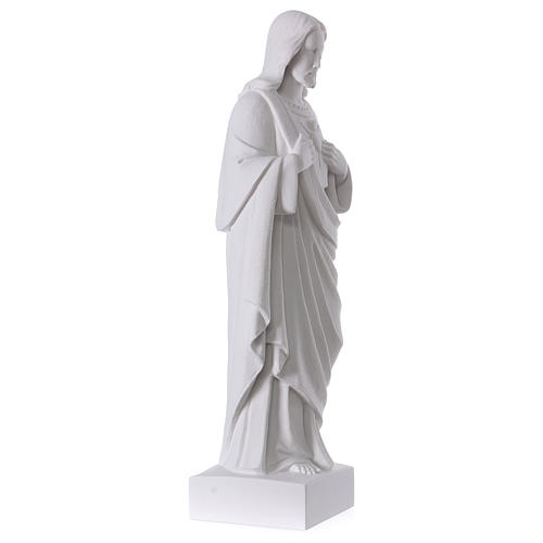 Sagrado Corazón de Jesús polvo de mármol 62 cm 4