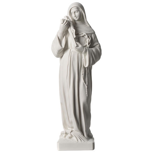 Saint Rita statue in white marble dust sized 39 cm 1