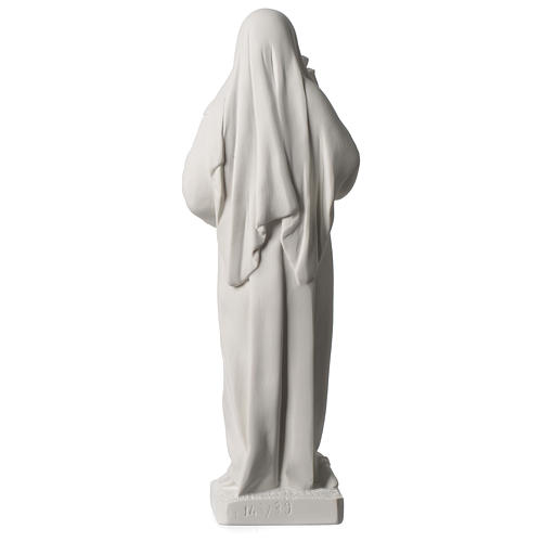 Estatua Santa Rita polvo de mármol blanco 39 cm 5