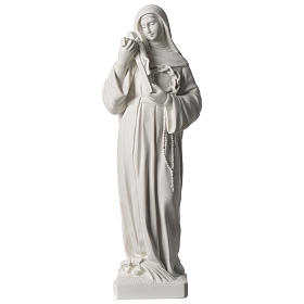 Statua Santa Rita polvere di marmo bianco 39 cm