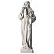 Statua Santa Rita polvere di marmo bianco 39 cm s1