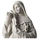 Statua Santa Rita polvere di marmo bianco 39 cm s2