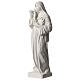 Statua Santa Rita polvere di marmo bianco 39 cm s3