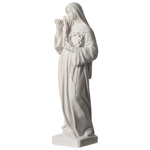 Saint Rita statue 15" - composite white marble 3