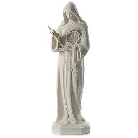 Estatua Santa Rita polvo de mármol blanco 100 cm