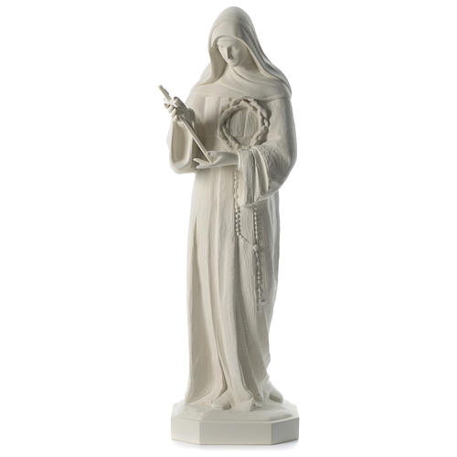 Estatua Santa Rita polvo de mármol blanco 100 cm 1