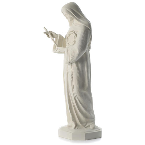 Estatua Santa Rita polvo de mármol blanco 100 cm 3