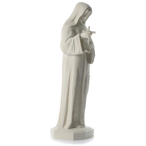 Estatua Santa Rita polvo de mármol blanco 100 cm 4