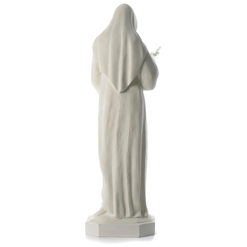Estatua Santa Rita polvo de mármol blanco 100 cm 5