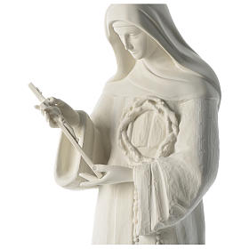Statue Sainte Rita poudre de marbre blanc 100 cm