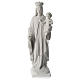 Our Lady of Mount Carmel in white synthetic marble 80 cm s1