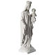 Our Lady of Mount Carmel white composite marble statue 31 inches s4