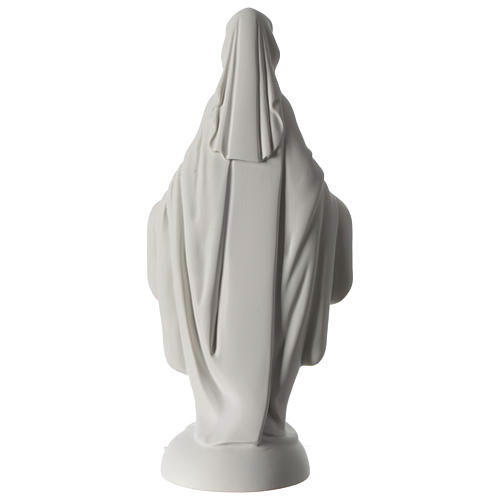 Our Lady of Miracles statue in Carrara marble dust 40 cm 5