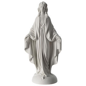 Estatua Virgen Milagrosa polvo de mármol 40 cm