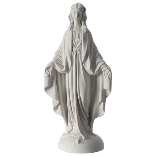 Statue Vierge Miraculeuse poudre de marbre 40 cm 1