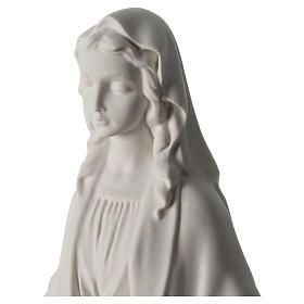 Our Lady of Graces white composite marble statue 16 inches