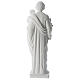 Saint Joseph in white marble dust 80 cm s5