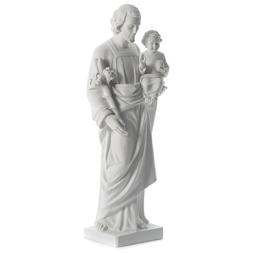 Saint Joseph poudre de marbre blanc 80 cm 3