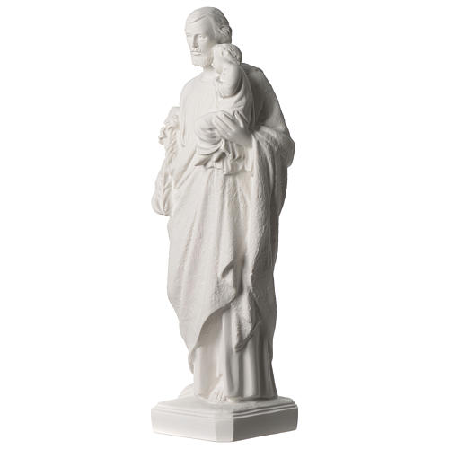 Statua San Giuseppe marmo sintetico 50 cm 3