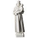 Saint Anthony of Padua in white Carrara marble dust sized 20 cm s1