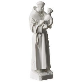 Saint Antoine de Padoue marbre blanc 20 cm