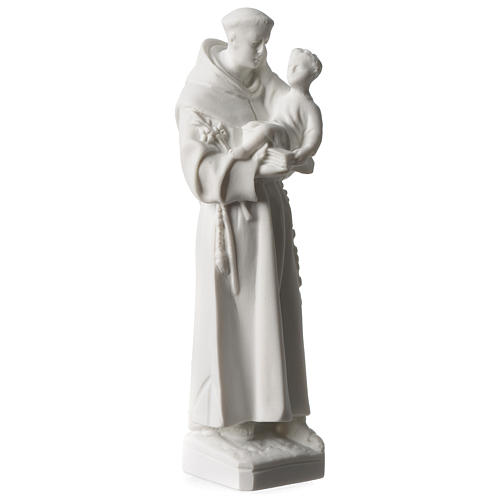 Sant'Antonio da Padova marmo bianco 20 cm 2