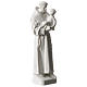Saint Anthony of Padua in white composite marble statue 8 inc s2