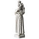 Saint Anthony of Padua in white composite marble statue 8 inc s3