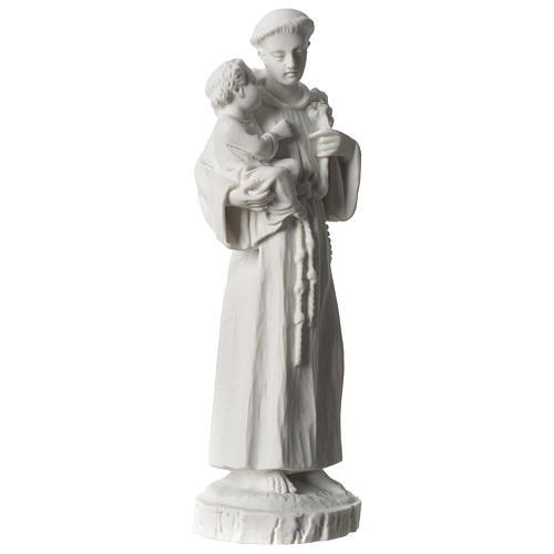 Saint Anthony of Padua 20 cm in white marble 4