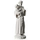 Saint Anthony of Padua 20 cm in white marble s4
